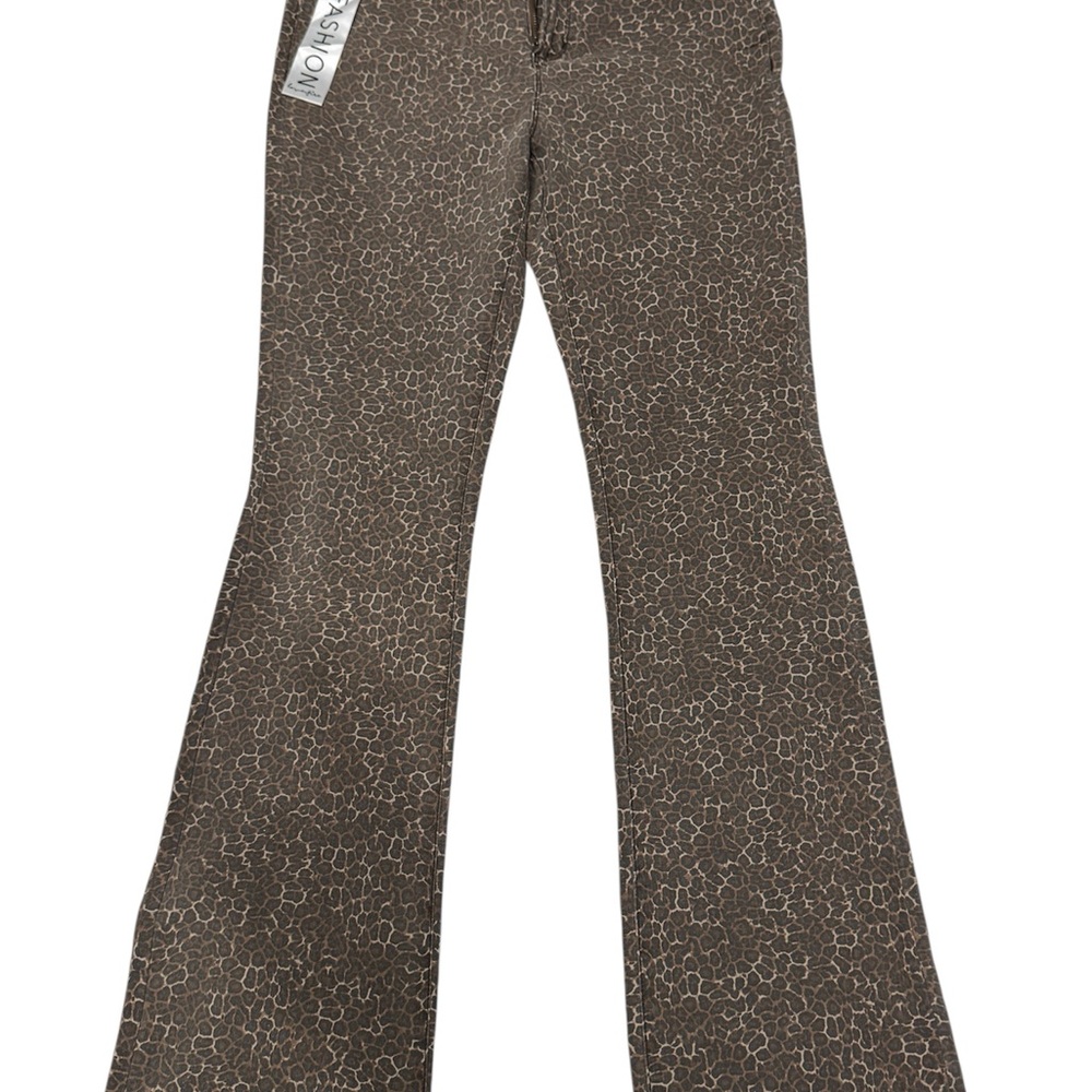 love, Fire Taupe Patterned Boot Cut Pants